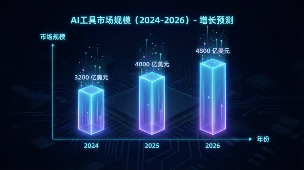 2024-2026年AI市场规模增长柱状图