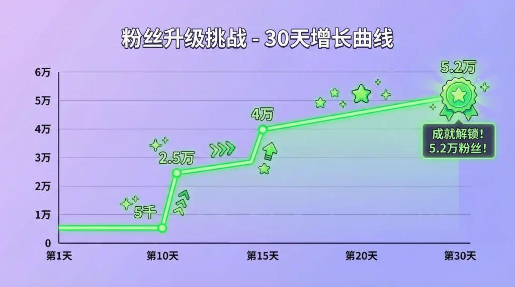 30天AI账号冷启动粉丝增长曲线