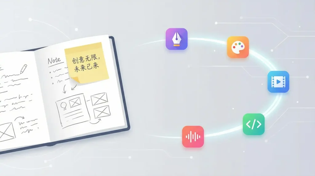 2026年五大类免费AI工具概念图