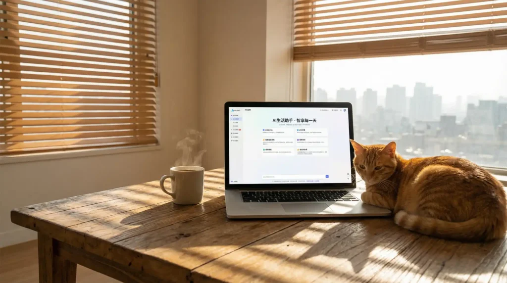 AI工具融入日常生活的温馨场景