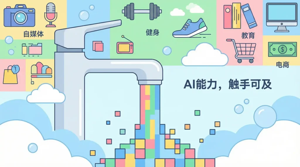 2026AI像水龙头一样随取随用的AI能力概念图