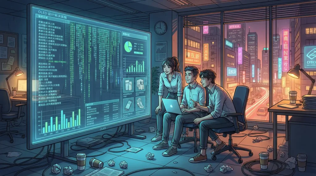 深夜团队用AI批量生成文案的场景