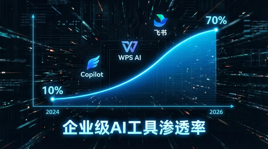 2024-2026企业AI工具渗透率飙升曲线