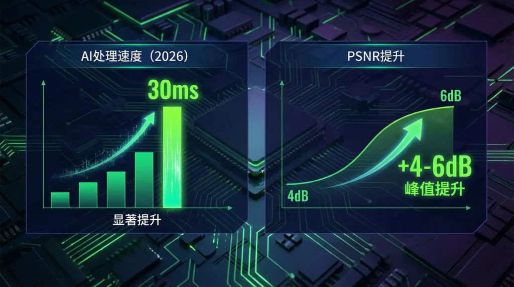 2026AI去水印性能对比图表，30毫秒速度和PSNR提升数据