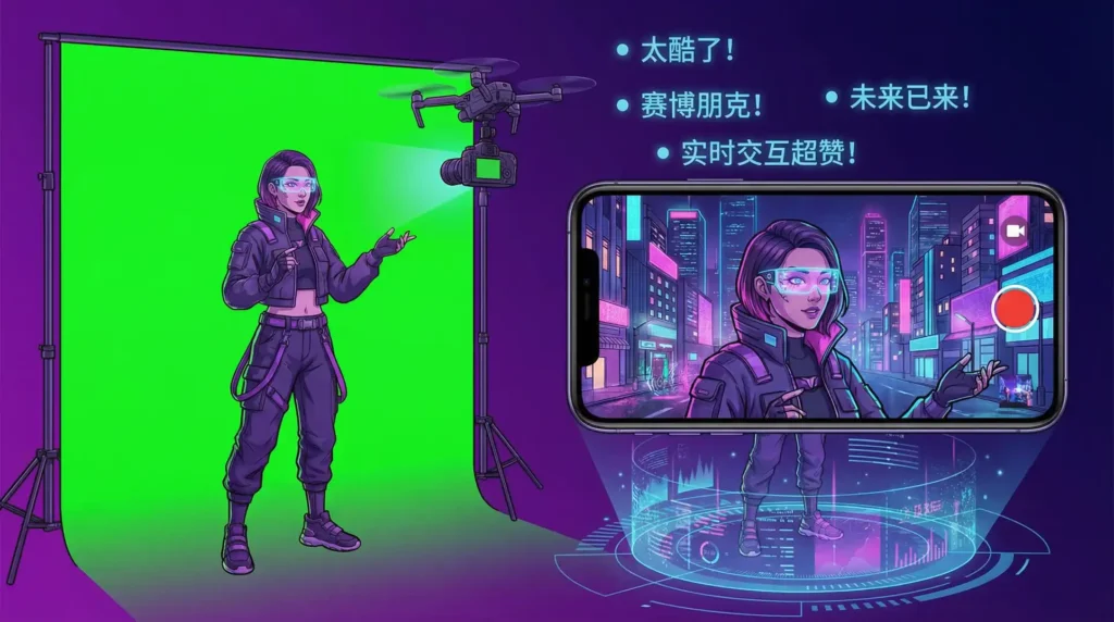 实时视频背景替换未来直播间场景