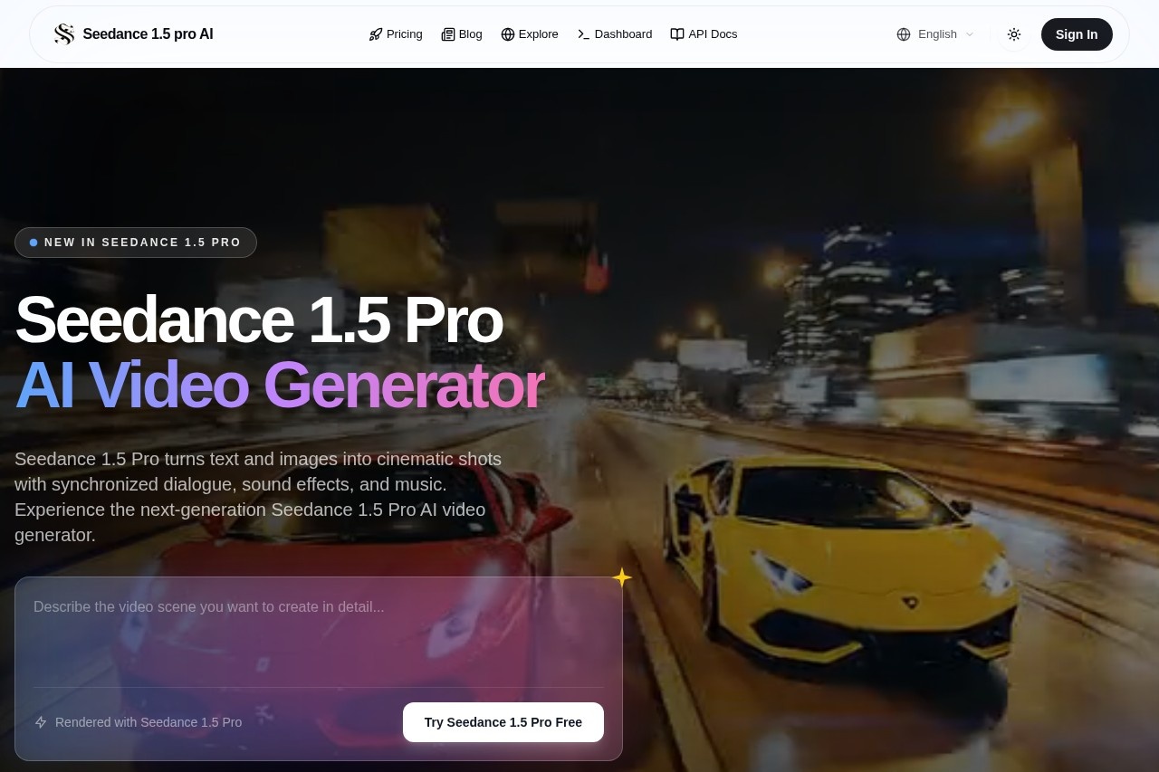 Seedance 1.5 Pro AI
