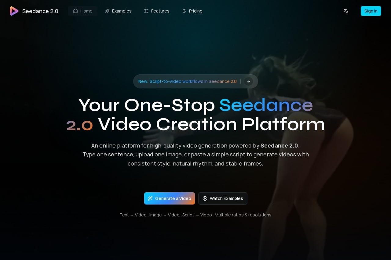 Seedance 2.0 Video Generator