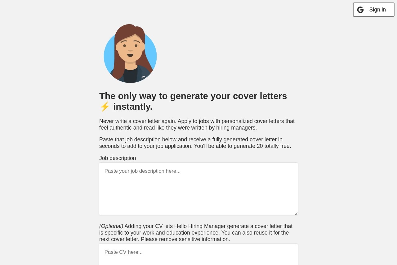AI Cover Letter Generator