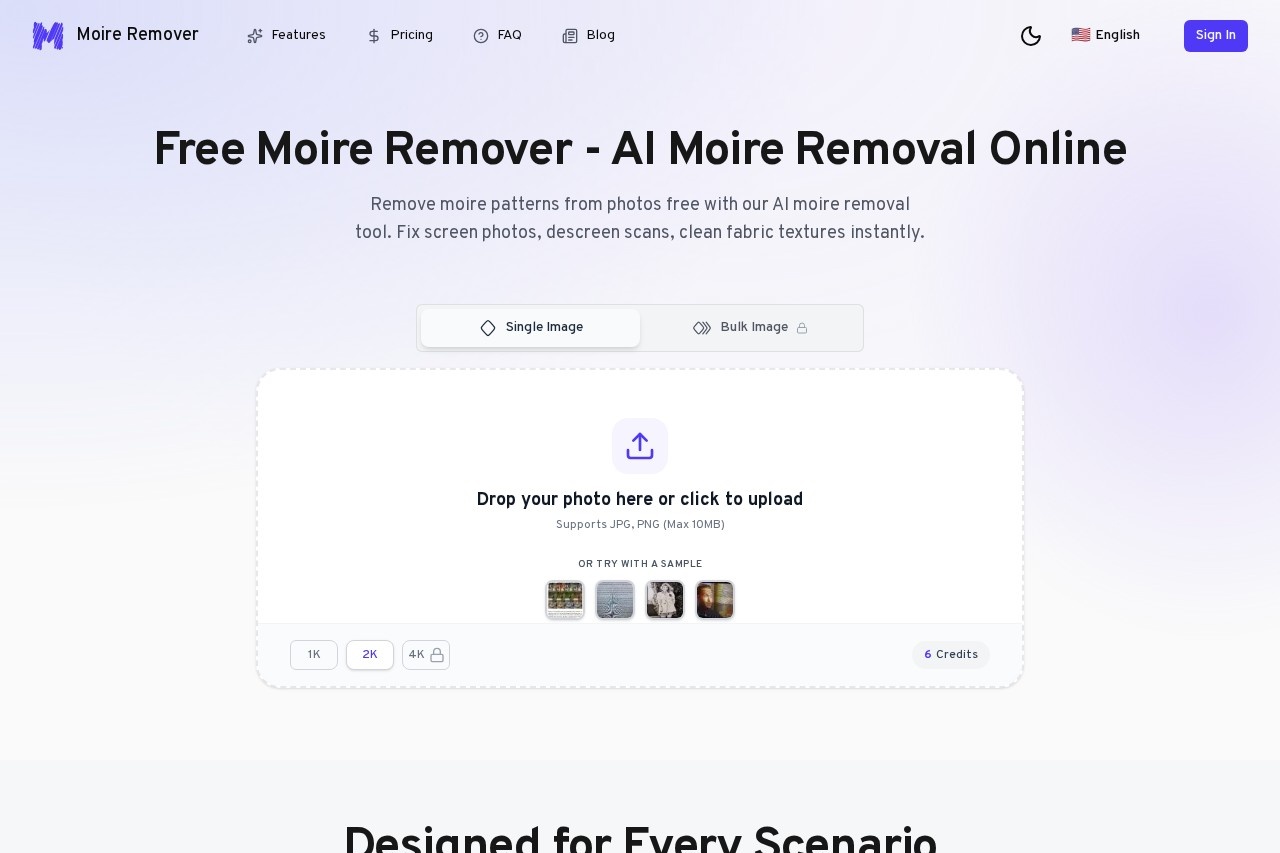 AI Moire Remover