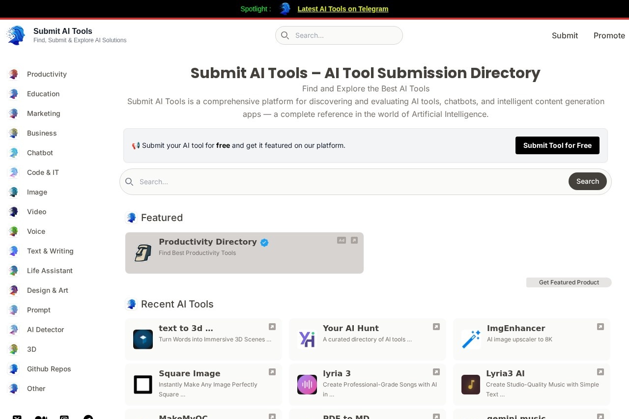 Submit AI Tools