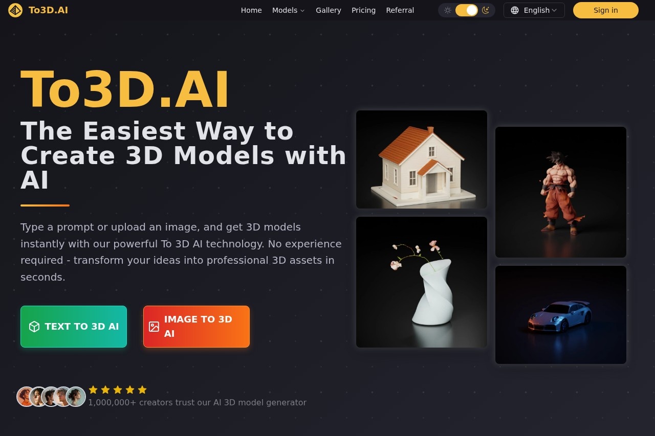 To 3D AI