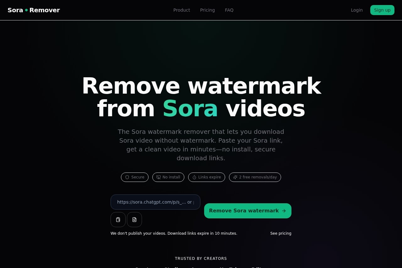 Sora Watermark Remover