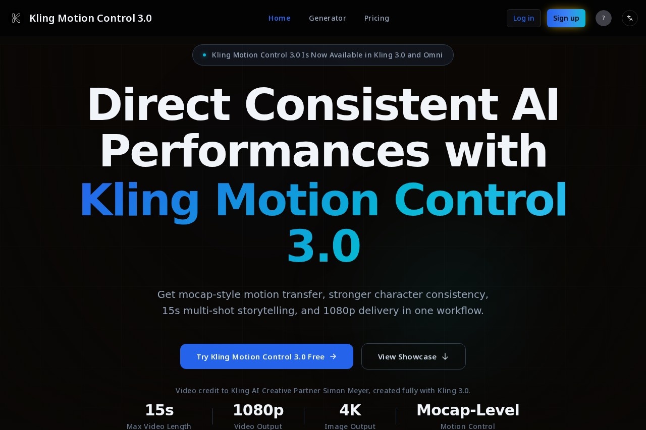 Kling AI 3.0 Motion Control