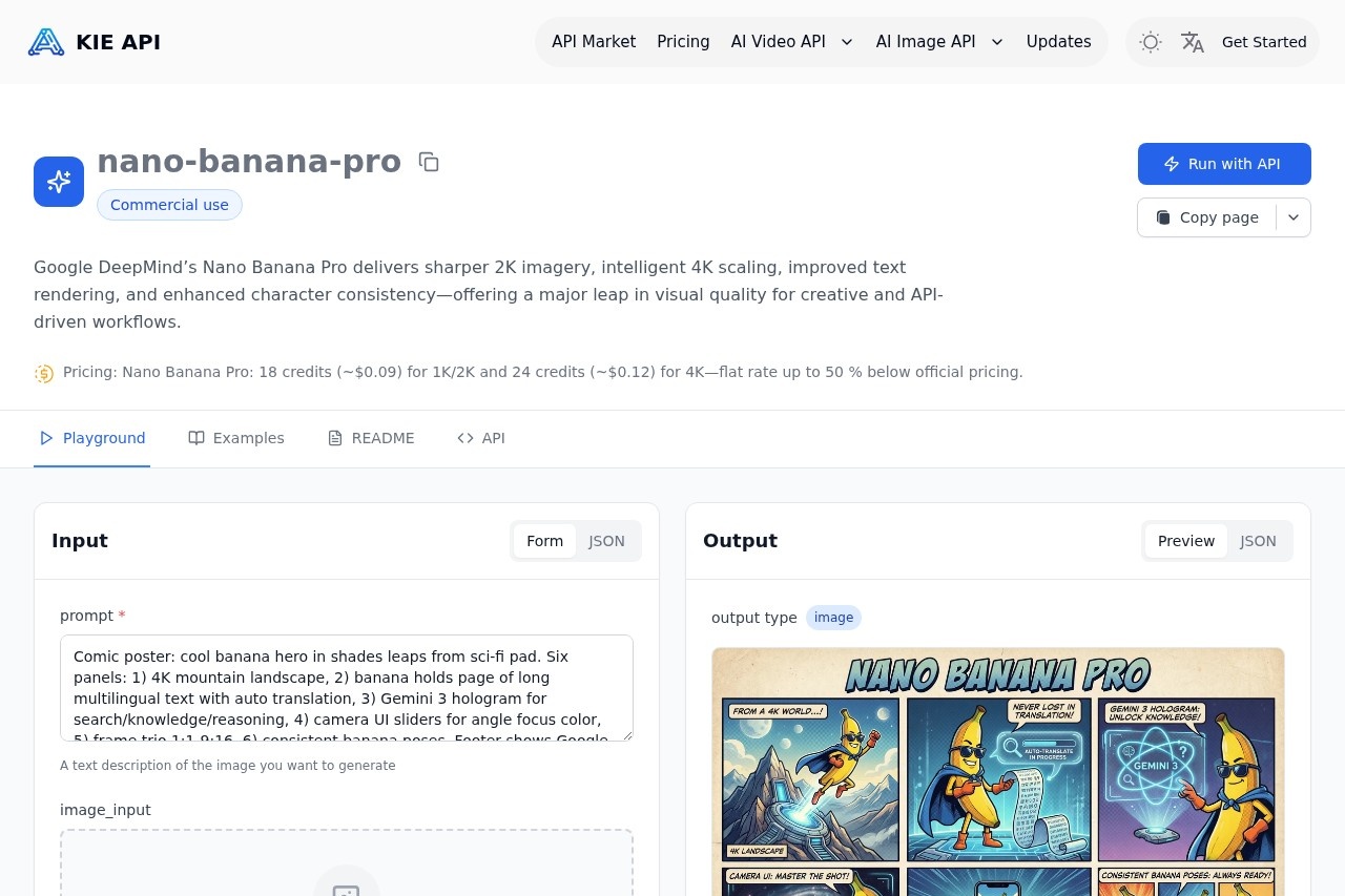 Nano Banana Pro API - Kie.ai