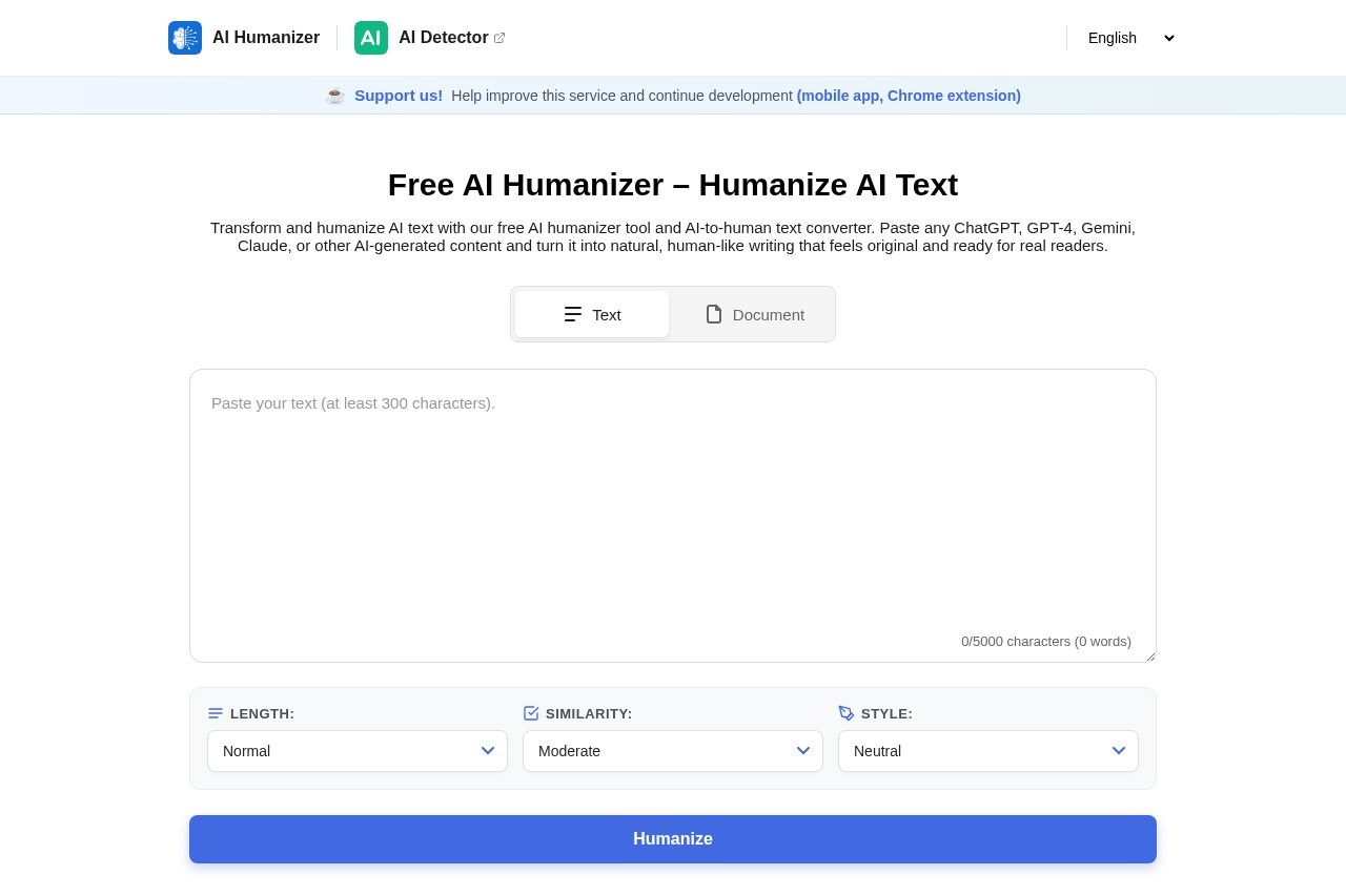 AI Humanizer Tool