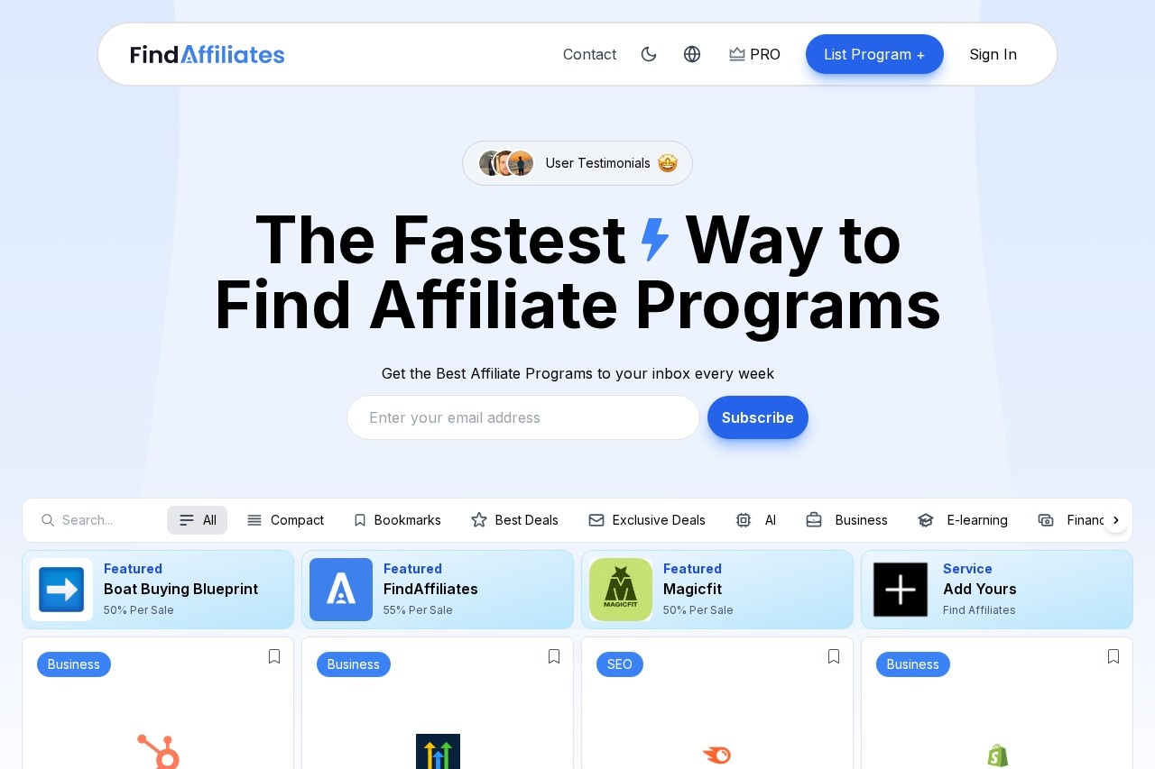 Find Affiliates