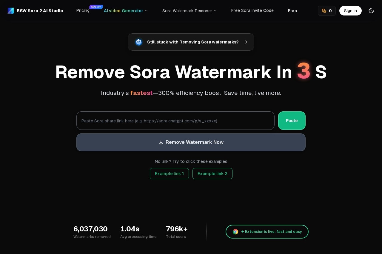 Sora Watermark Remover