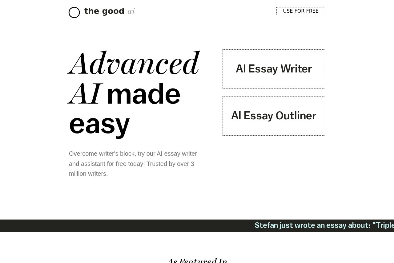 The Good AI Essay Writer