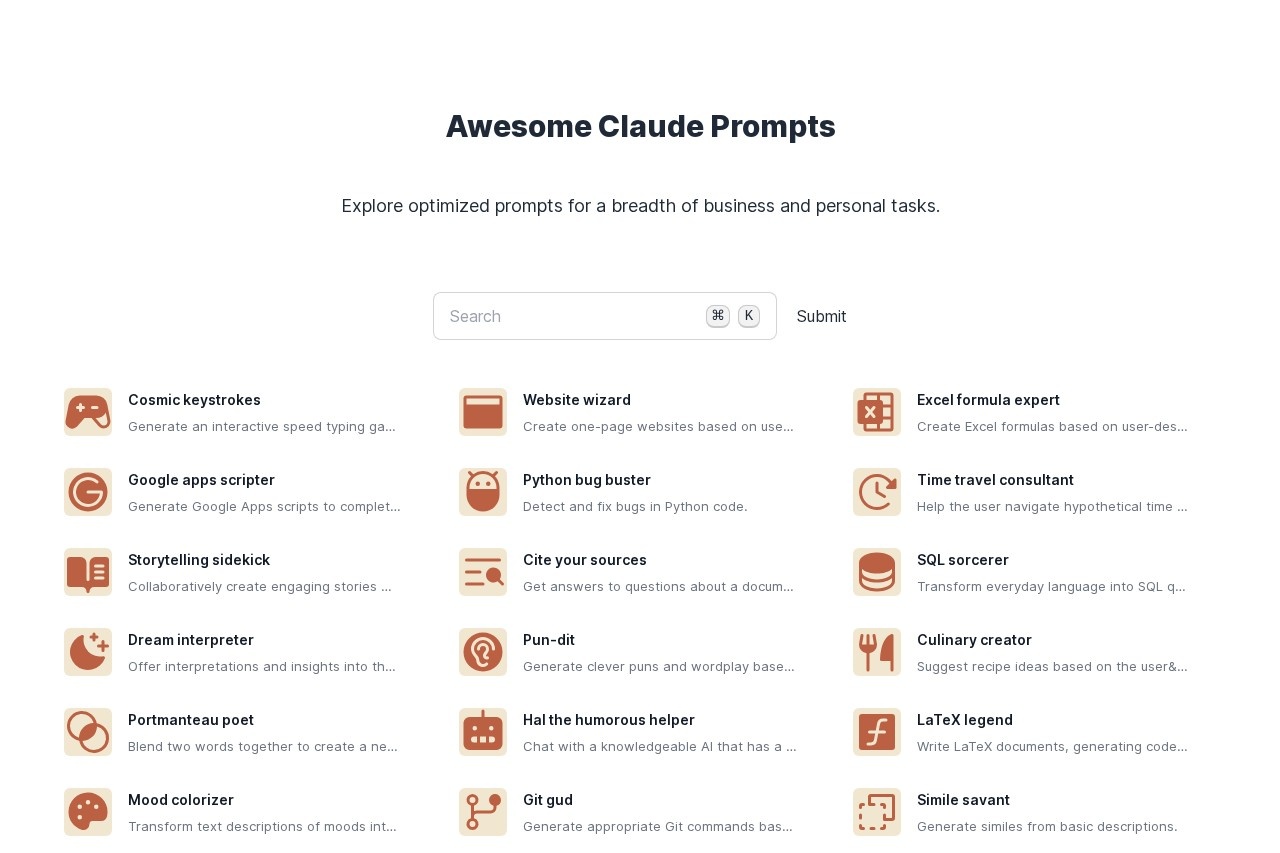 Awesome Claude Prompts