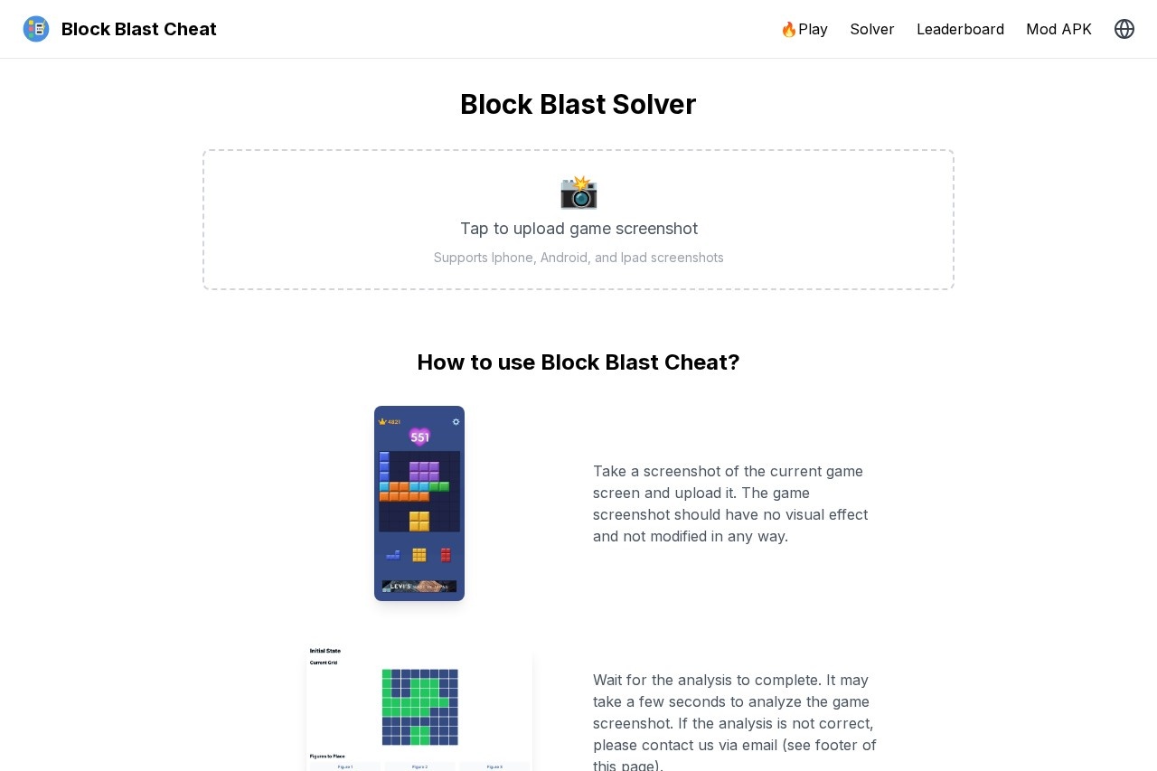 Block Blast Solver