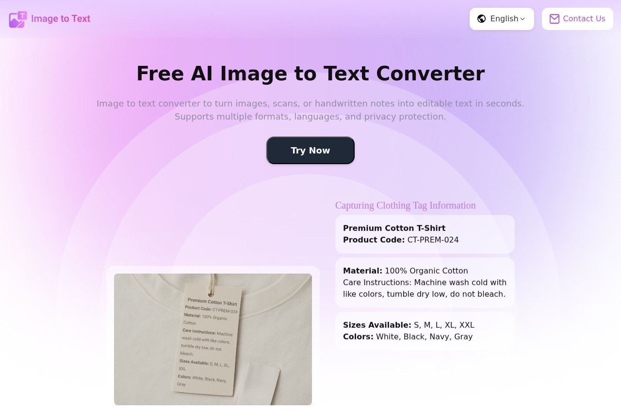AI Image to Text Converter