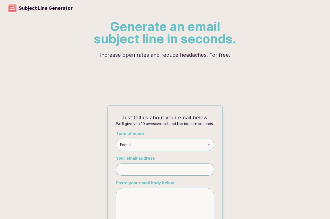 Subject Line Generator